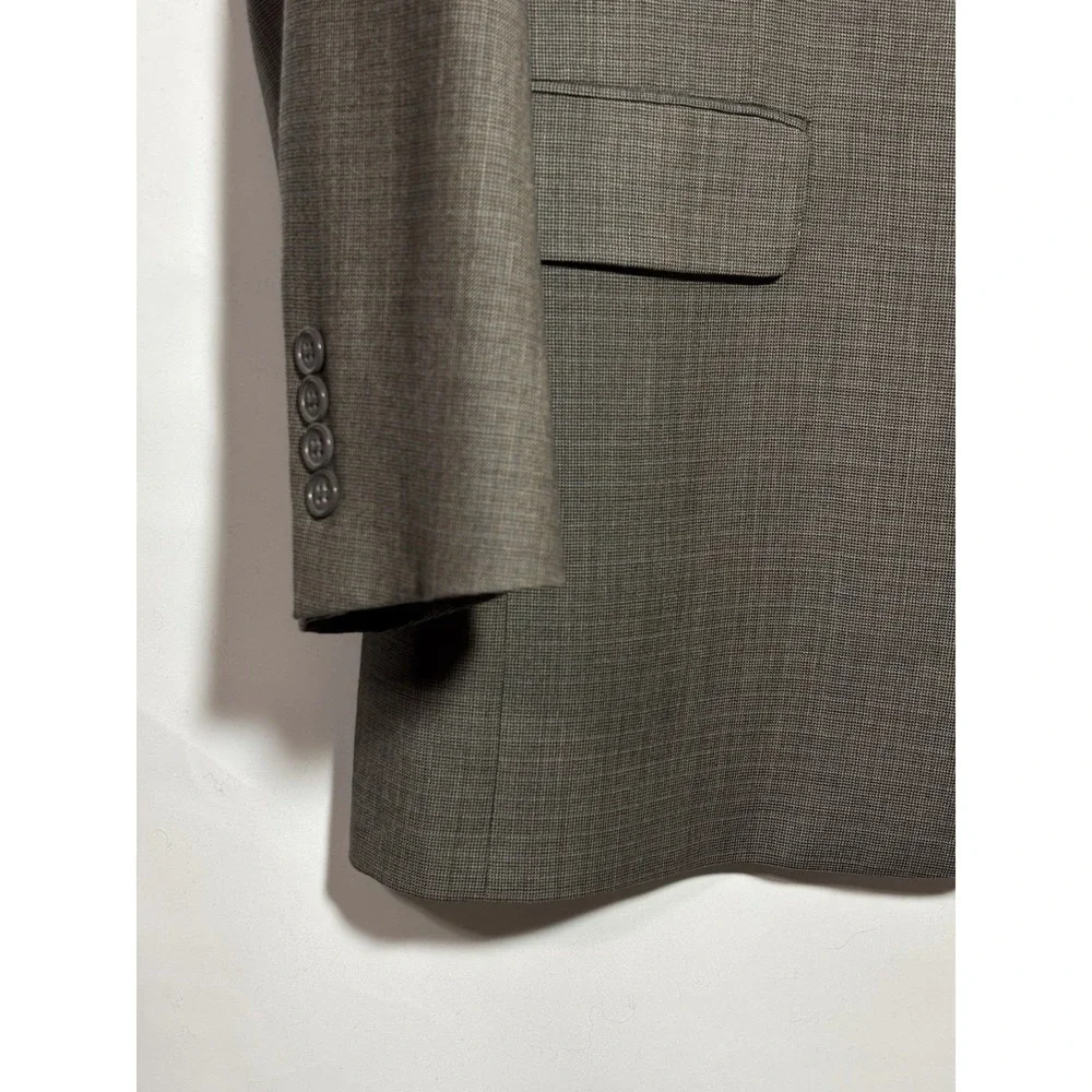 Hart Schaffner Marx Houndstooth‎ Men's 40R Earth Tone Suit Sport Coat Blazer USA